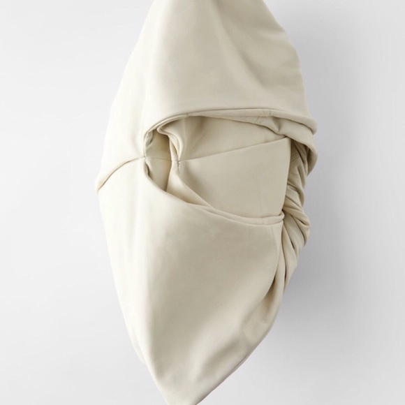 Zara Soft Leather Oval Twisted Shopper Bag NWT - Picture 5 of 10